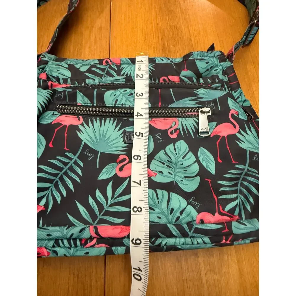 LUG RFID double dutch 3.0 crossbody flamingo black travel cleanable safety cute